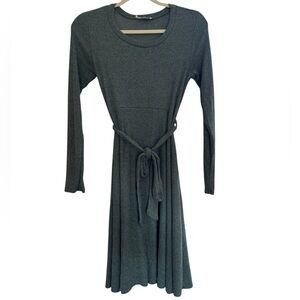 Hello MIZ Green Long Sleeve Tie Dress S